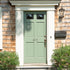 Exterior Wall Light Glass Shade Waterproof Wall Lantern Brass with Rust